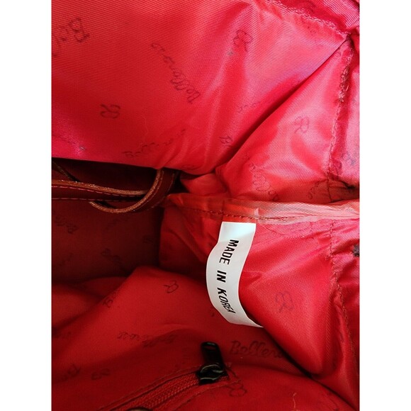 Vintage Belle Rose Ostrich Leather Red Korean Purse Medium Detachable Strap NEW - Picture 11 of 14